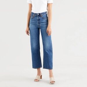 Levi's Women Ribcage Straight Ankle‎ Noe Fog jeans 31/27 inseam